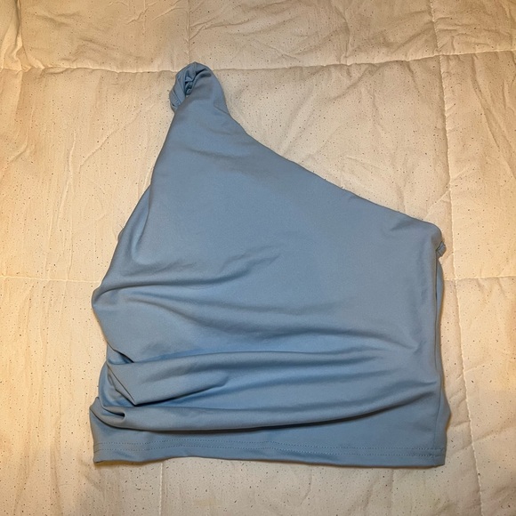 SHEIN Tops - SHEIN Blue One-Shoulder Dress for Casual Nights